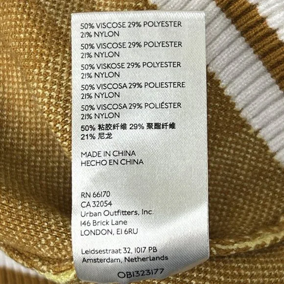 Urban Outfitters Randi Cropped Checkered Yellow Brown Sweater Vest V-Neck - NWOT - Picture 5 of 6